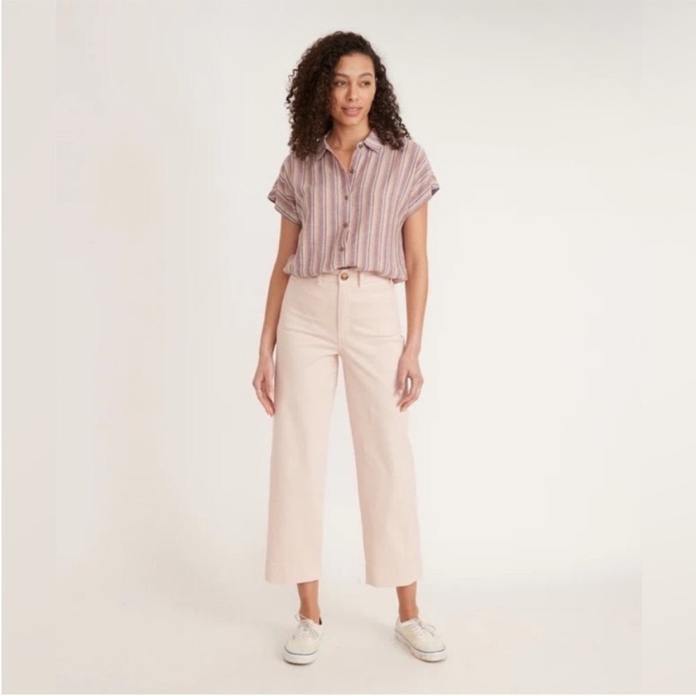 MARINE LAYER - BRIDGET SLIM WIDE LEG TROUSERS
